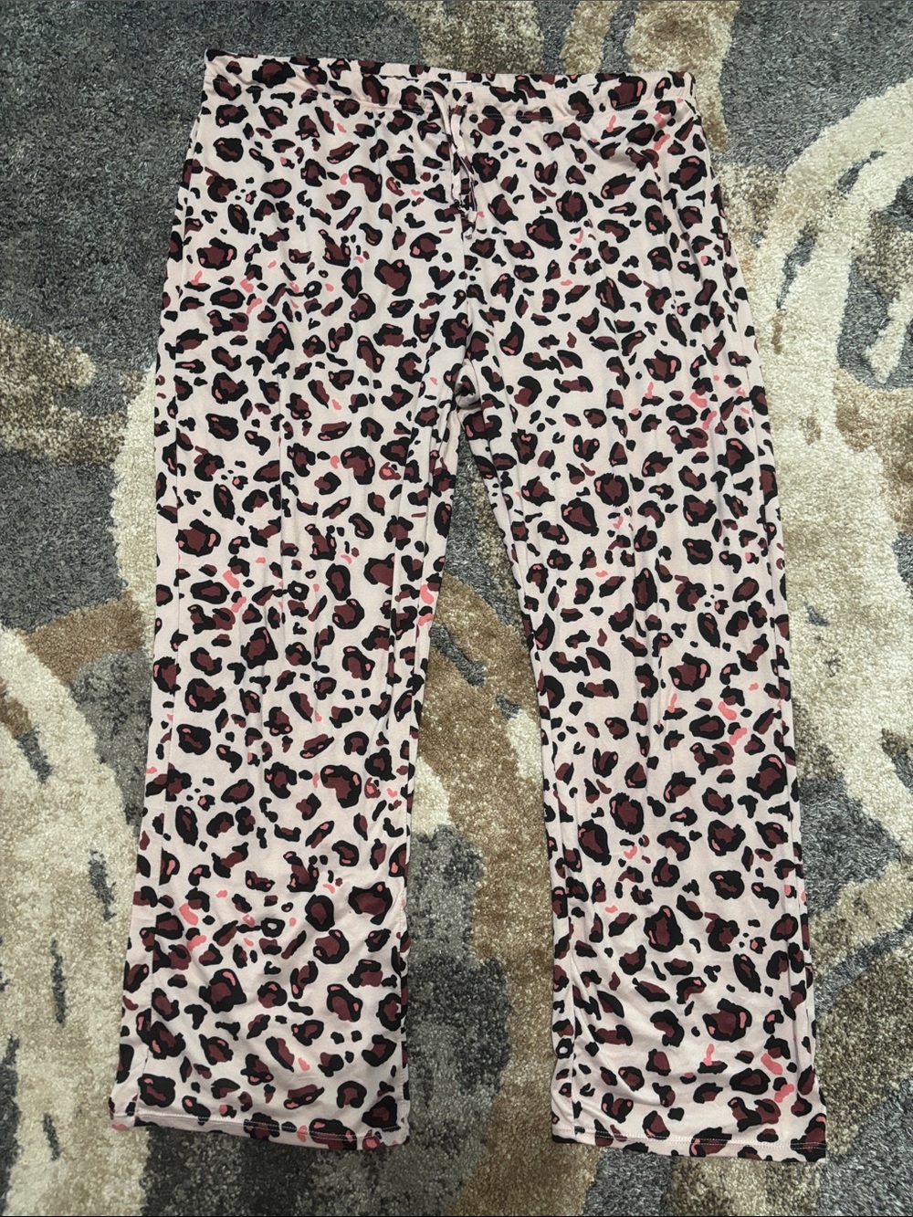 Women's Pink Leopard Print Pajama Pants